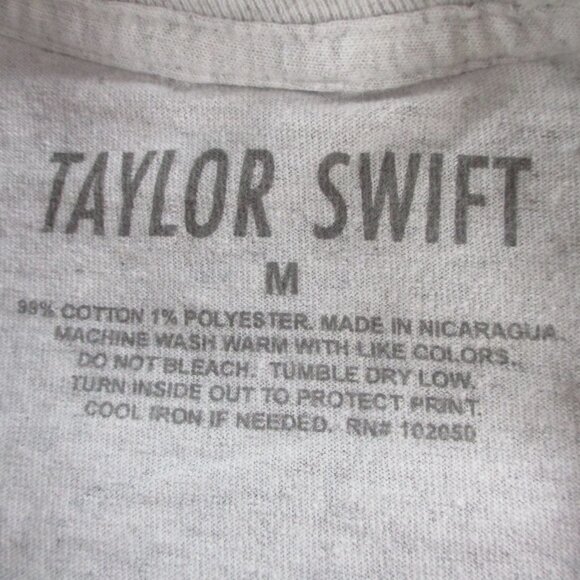 Taylor Swift Shirt Adult Medium Gray Red Eras Tour Graphic Print Long Sleeve - Picture 5 of 9